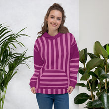 Load image into Gallery viewer, Purple and Pink Striped Hoodie - Happiness Looks Beautiful