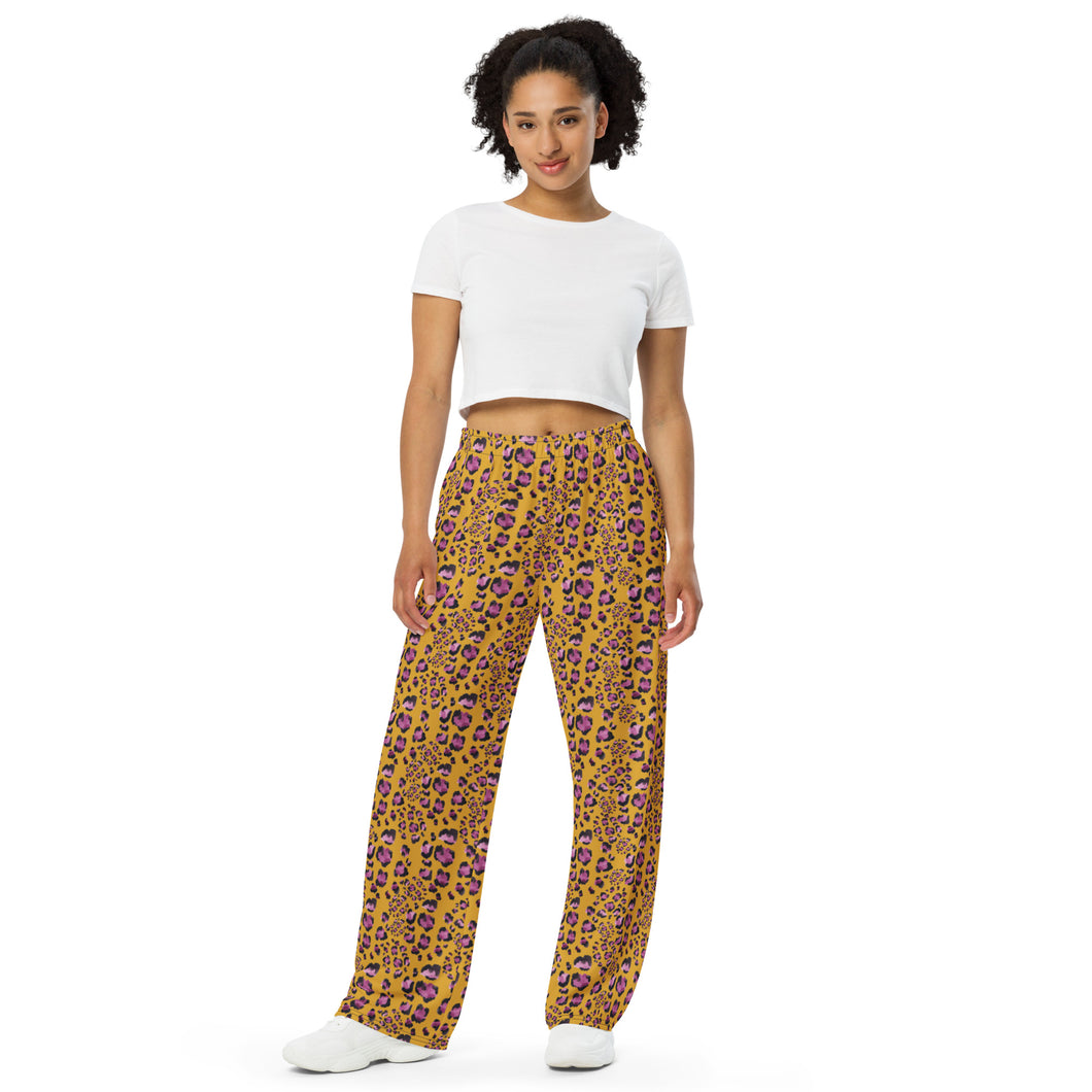 Leopard Love Wide-Leg Pants - Happiness Looks Beautiful