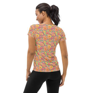 Frolicking Floral Athletic T-shirt