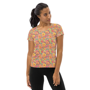 Frolicking Floral Athletic T-shirt