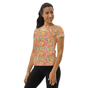 Frolicking Floral Athletic T-shirt