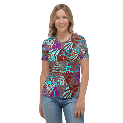 Animal Print Women's T-shirt - Happiness Looks Beautiful