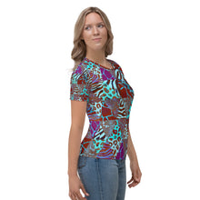 Load image into Gallery viewer, Animal Print Women&#39;s T-shirt - Happiness Looks Beautiful