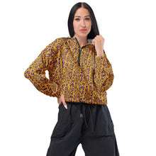 Load image into Gallery viewer, Leopard Love Women’s Cropped Windbreaker - Happiness Looks Beautiful