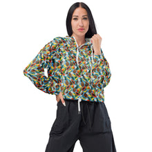 Load image into Gallery viewer, Tropical Fruit Women’s Cropped Windbreaker