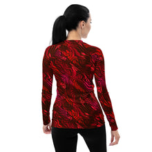 Load image into Gallery viewer, Be Happy Wine Women&#39;s Rash Guard - Happiness Looks Beautiful