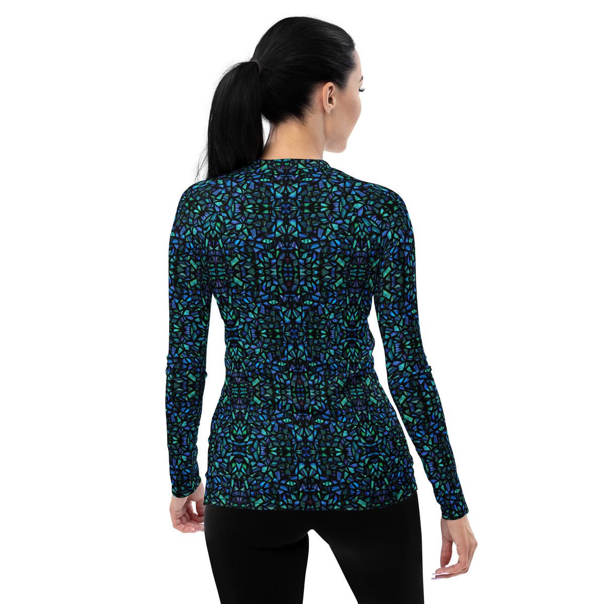 Mosaic Shell Women's Rash Guard – Happiness Looks Beautiful