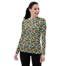 Load image into Gallery viewer, Tropical Fruit Women&#39;s Rash Guard - Happiness Looks Beautiful