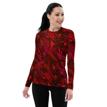 Load image into Gallery viewer, Be Happy Wine Women&#39;s Rash Guard - Happiness Looks Beautiful