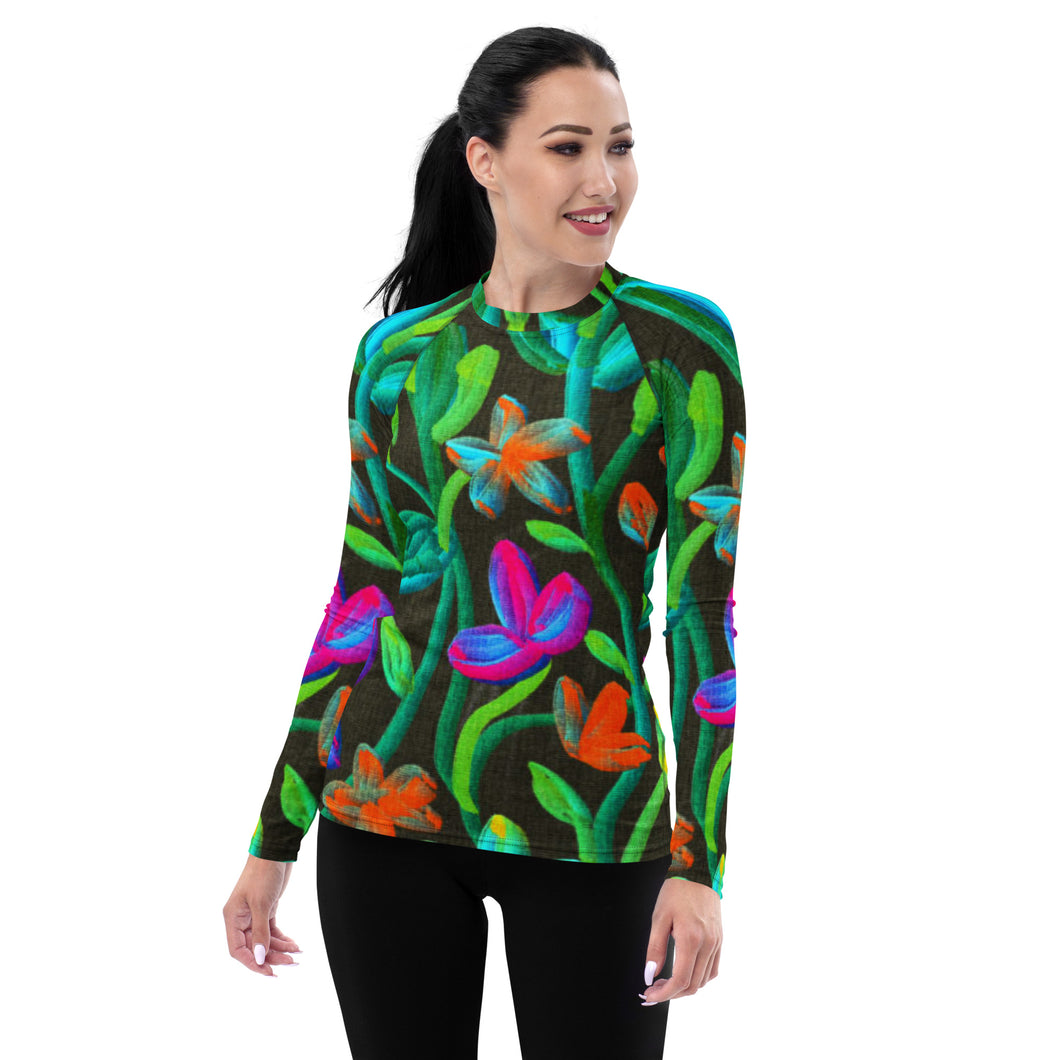 Moonlit Garden Women's Rash Guard