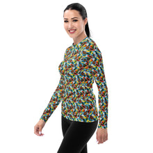 Load image into Gallery viewer, Tropical Fruit Women&#39;s Rash Guard - Happiness Looks Beautiful