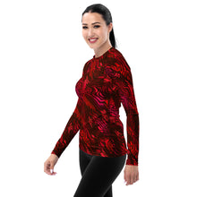 Load image into Gallery viewer, Be Happy Wine Women&#39;s Rash Guard - Happiness Looks Beautiful