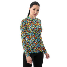 Load image into Gallery viewer, Tropical Fruit Women&#39;s Rash Guard - Happiness Looks Beautiful