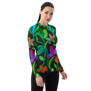 Moonlit Garden Women's Rash Guard