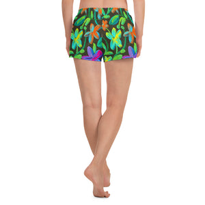 Moonlit Garden Women's Athletic Short Shorts