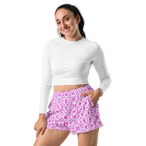 Summer Sorbet Women's Athletic Short Shorts - Happiness Looks Beautiful