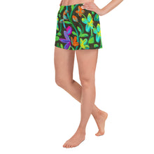 Load image into Gallery viewer, Moonlit Garden Women&#39;s Athletic Short Shorts