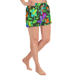 Moonlit Garden Women's Athletic Short Shorts