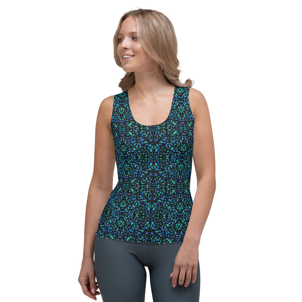 Mosaic Shell Tank Top - Happiness Looks Beautiful