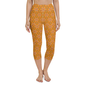 Sun-Kissed Yoga Capri Leggings