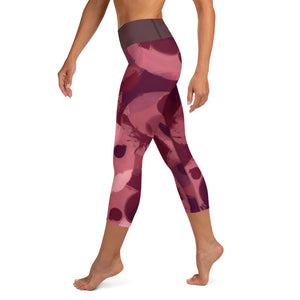 Cabernet Circles Yoga Capri Leggings