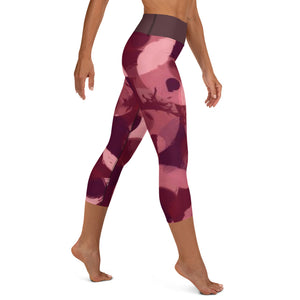 Cabernet Circles Yoga Capri Leggings