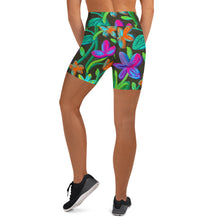 Load image into Gallery viewer, Moonlit Garden Yoga Shorts