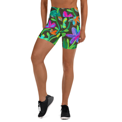 Moonlit Garden Yoga Shorts