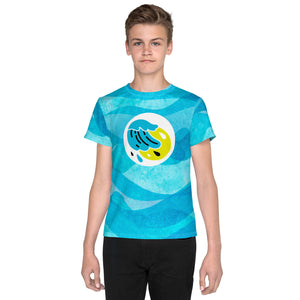 Ocean Wave Youth T-Shirt - Happiness Looks Beautiful