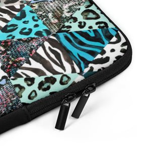 Blue Animal Print Laptop Sleeve