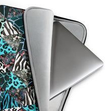 Load image into Gallery viewer, Blue Animal Print Laptop Sleeve