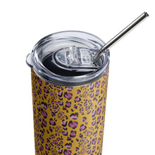 Load image into Gallery viewer, Leopard Love Stainless Steel Tumbler - Happiness Looks Beautiful