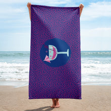 Load image into Gallery viewer, Glass of Happy Beach Towel