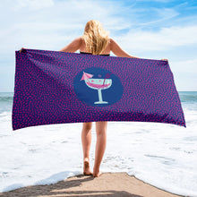 Load image into Gallery viewer, Glass of Happy Beach Towel