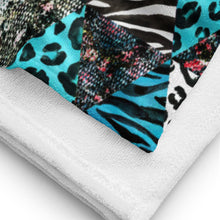 Load image into Gallery viewer, Blue Animal Print Towel