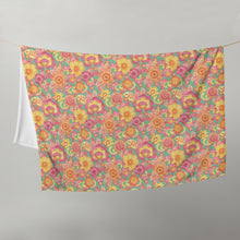 Load image into Gallery viewer, Frolicking Floral Throw Blanket