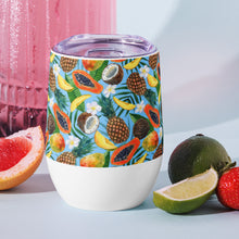 Load image into Gallery viewer, Tropical Fruit Wine Tumbler - Happiness Looks Beautiful