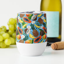 Load image into Gallery viewer, Tropical Fruit Wine Tumbler - Happiness Looks Beautiful