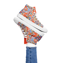 Load image into Gallery viewer, Paisley Party Women’s High Top Canvas Shoes