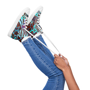 Animal Print Women’s High Top Canvas Shoes - Happiness Looks Beautiful