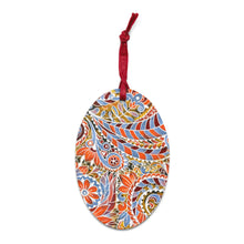 Load image into Gallery viewer, Paisley Party Wooden Ornaments - Happiness Looks Beautiful