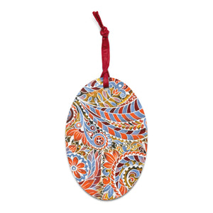 Paisley Party Wooden Ornaments - Happiness Looks Beautiful