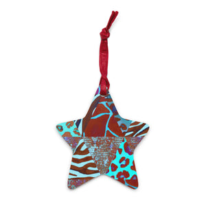 Animal Print Wooden Ornaments - Happiness Looks Beautiful