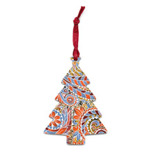 Load image into Gallery viewer, Paisley Party Wooden Ornaments - Happiness Looks Beautiful