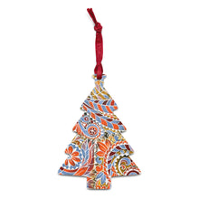 Load image into Gallery viewer, Paisley Party Wooden Ornaments - Happiness Looks Beautiful