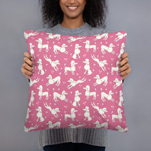 Load image into Gallery viewer, Pink Poodle Pillow - Happiness Looks Beautiful