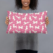 Load image into Gallery viewer, Pink Poodle Pillow - Happiness Looks Beautiful