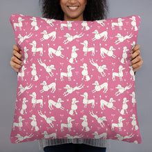 Load image into Gallery viewer, Pink Poodle Pillow - Happiness Looks Beautiful