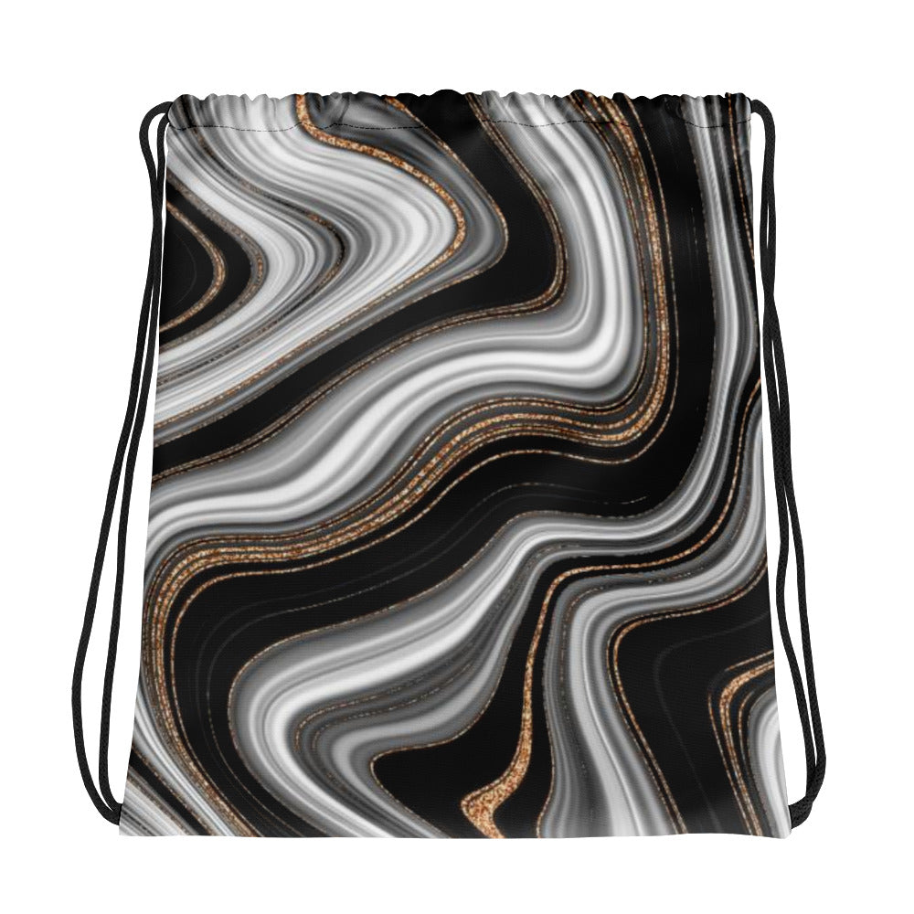 Swirl Drawstring bag - Happiness Looks Beautiful