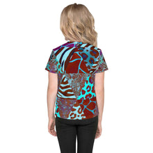 Load image into Gallery viewer, Animal Print Kids Crew Neck T-shirt - Happiness Looks Beautiful